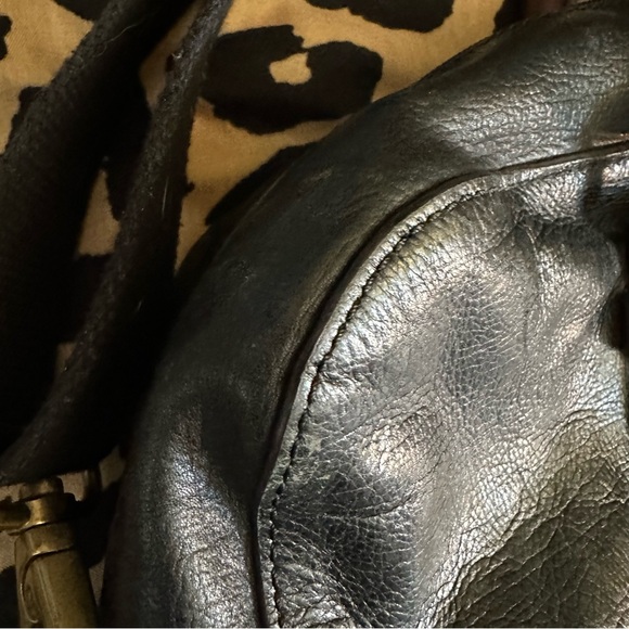 Fossil Evan Black and Brown Leather Work Bag Laptop Case - Picture 5 of 14